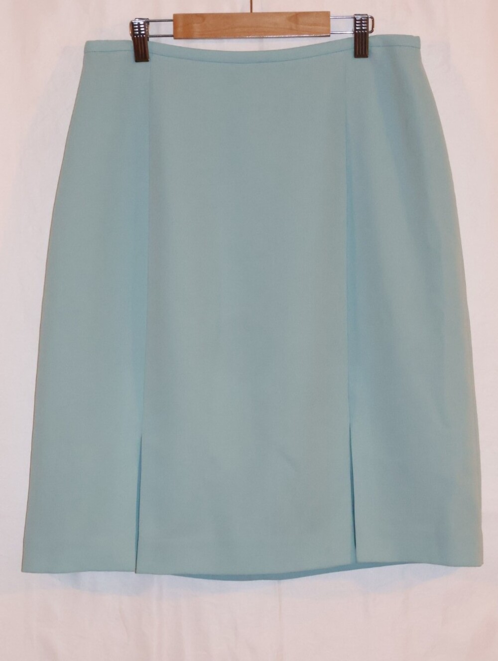 Worthington Teal Front-Seam Panel Skirt.